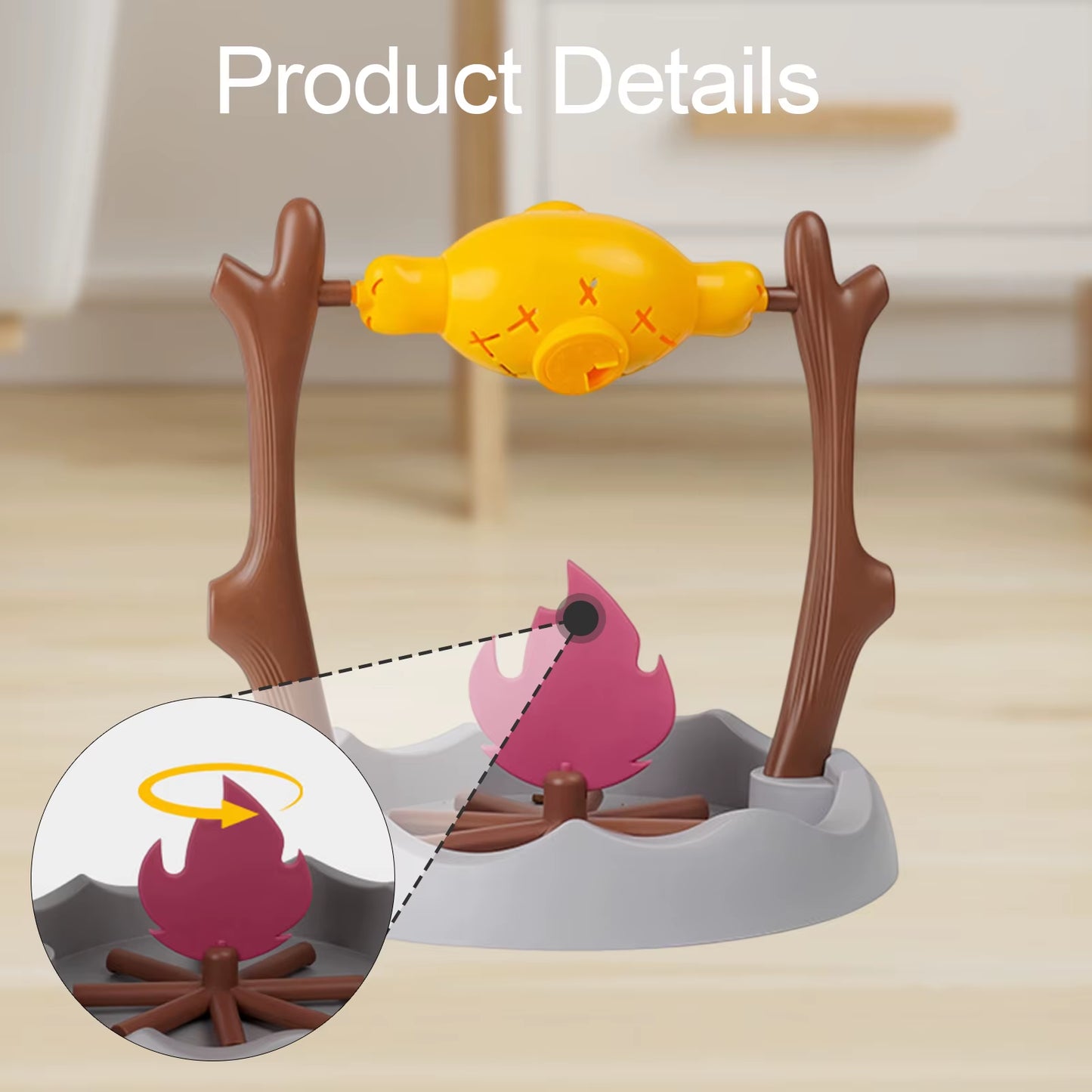 Interactive 360° Rotating Snack Toy for Cats - Fun Slow Feeder with Roast Chicken Leg Design