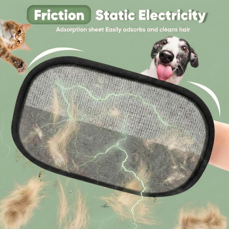 Revolutionary Double-Sided Pet Hair Remover Glove - Reusable & Washable Lint Tool for Effortless Cleaning of Furniture, Carpets, and Pet Beds! Perfect for Dog & Cat Owners!