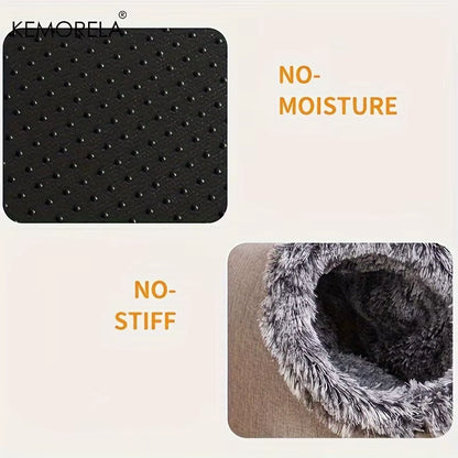 Cozy & Portable Cat Bed - Warm, Thickened Sleeping Nest with Handle for Ultimate Comfort