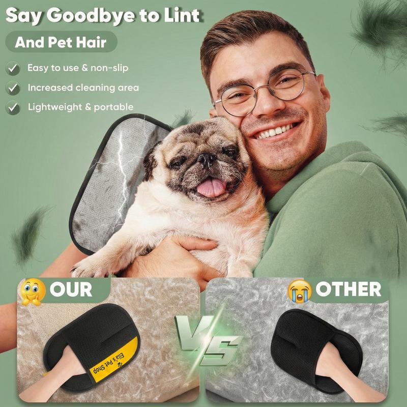 Revolutionary Double-Sided Pet Hair Remover Glove - Reusable & Washable Lint Tool for Effortless Cleaning of Furniture, Carpets, and Pet Beds! Perfect for Dog & Cat Owners!