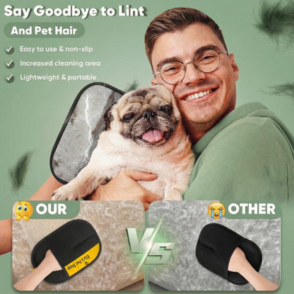 Revolutionary Double-Sided Pet Hair Remover Glove - Reusable & Washable Lint Tool for Effortless Cleaning of Furniture, Carpets, and Pet Beds! Perfect for Dog & Cat Owners!