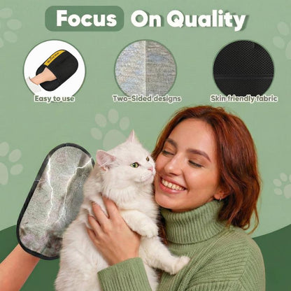 Revolutionary Double-Sided Pet Hair Remover Glove - Reusable & Washable Lint Tool for Effortless Cleaning of Furniture, Carpets, and Pet Beds! Perfect for Dog & Cat Owners!