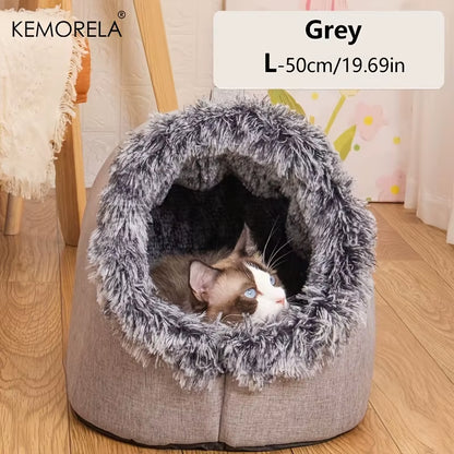 Cozy & Portable Cat Bed - Warm, Thickened Sleeping Nest with Handle for Ultimate Comfort
