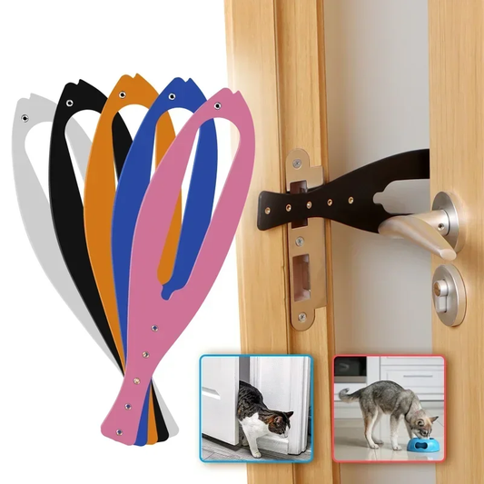 Adjustable Fish-Shaped Cat Door Holder – Flexible Strap Door Stopper & Latch for Easy Pet Access 🐟🐾