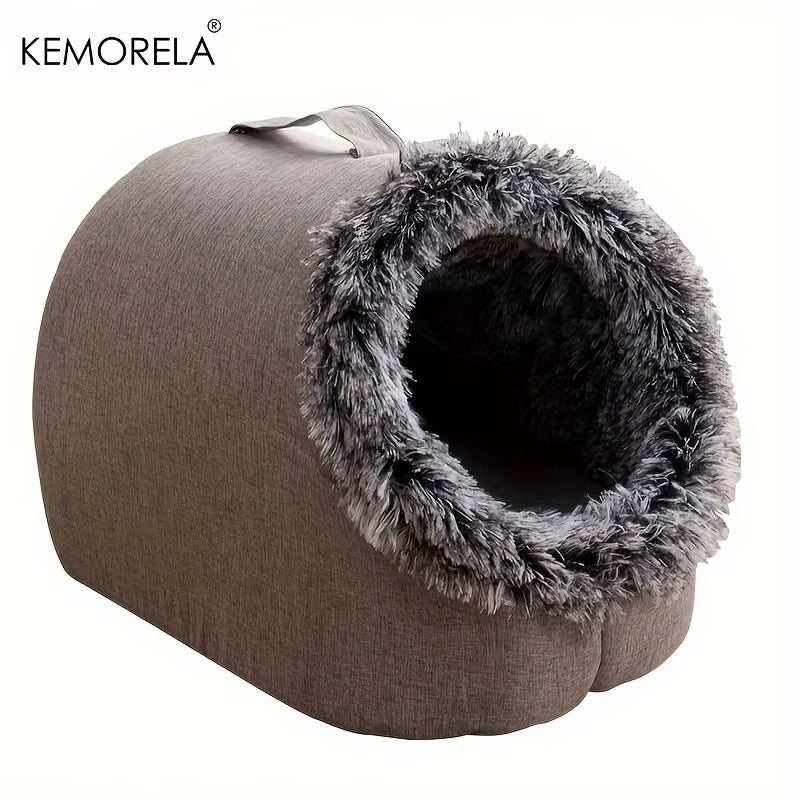 Cozy & Portable Cat Bed - Warm, Thickened Sleeping Nest with Handle for Ultimate Comfort