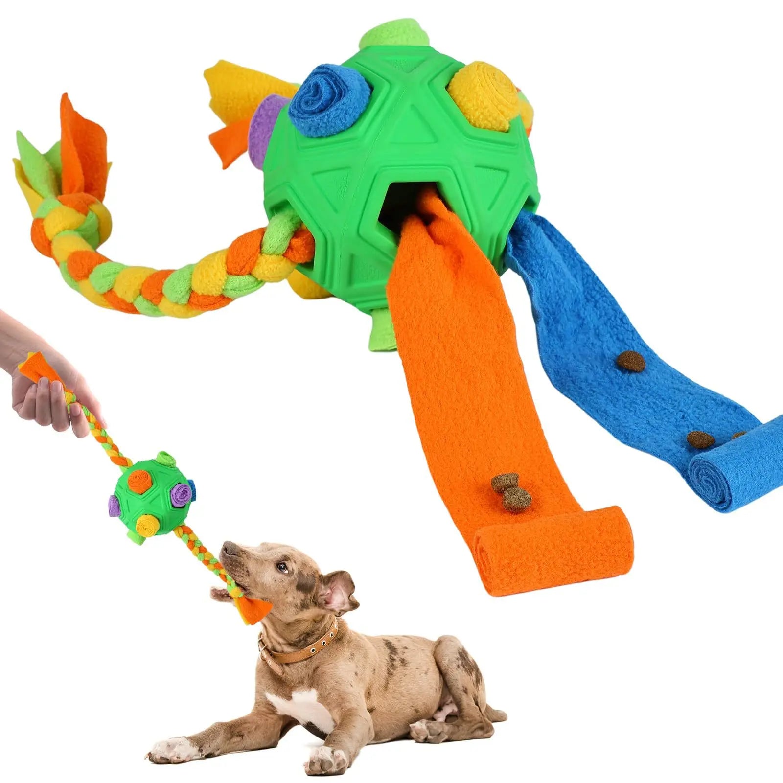 Durable Snuffle Ball for Dogs - Interactive Foraging Toy and Slow Feeder Treat Dispenser