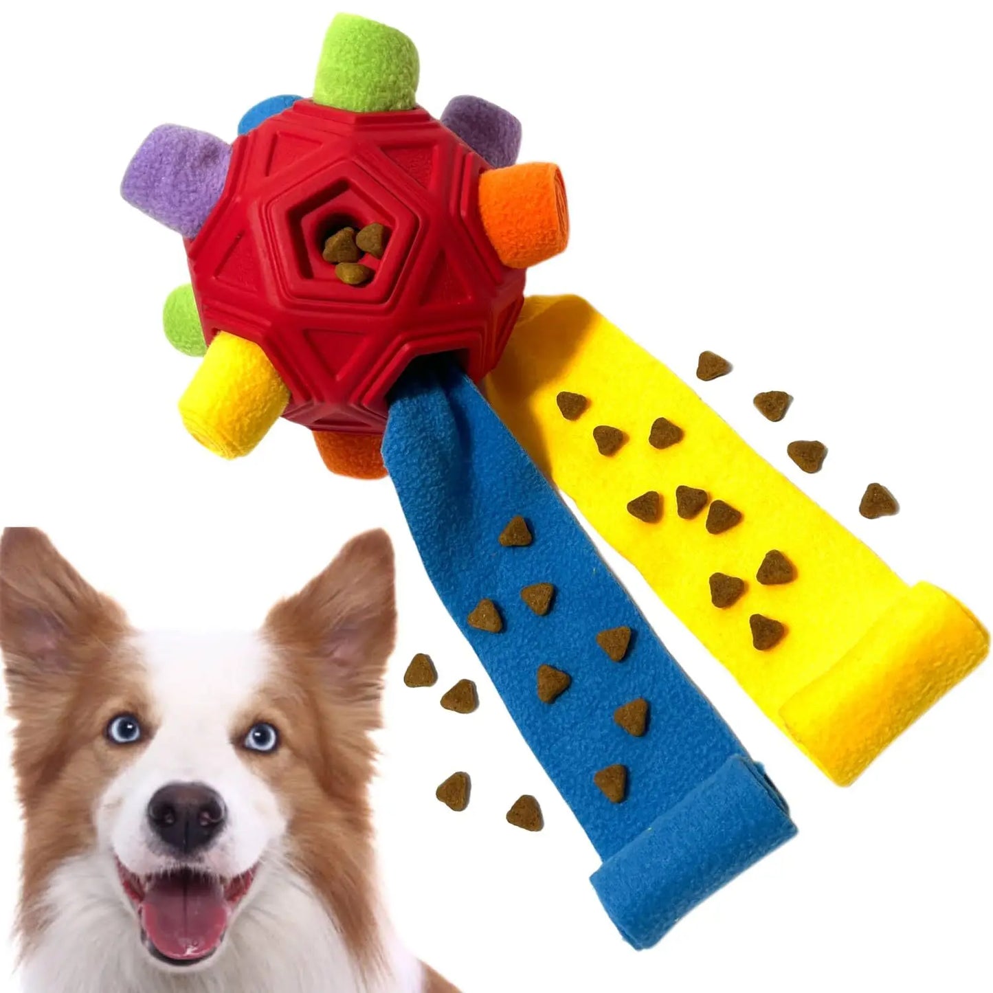 Durable Snuffle Ball for Dogs - Interactive Foraging Toy and Slow Feeder Treat Dispenser
