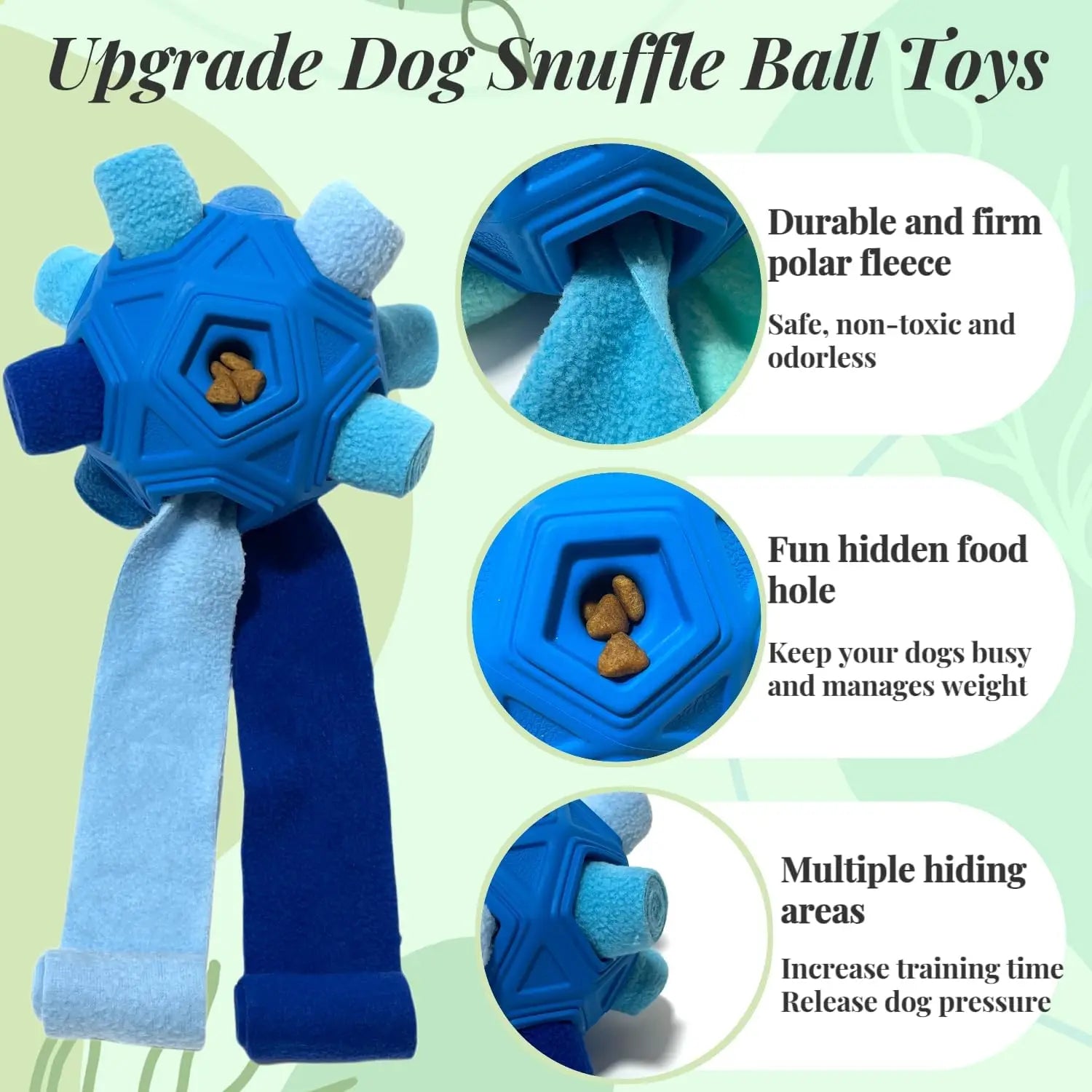 Durable Snuffle Ball for Dogs - Interactive Foraging Toy and Slow Feeder Treat Dispenser