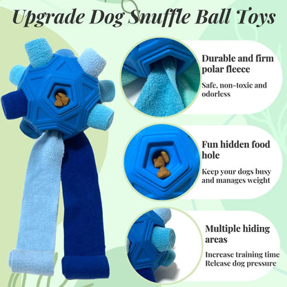 Durable Snuffle Ball for Dogs - Interactive Foraging Toy and Slow Feeder Treat Dispenser