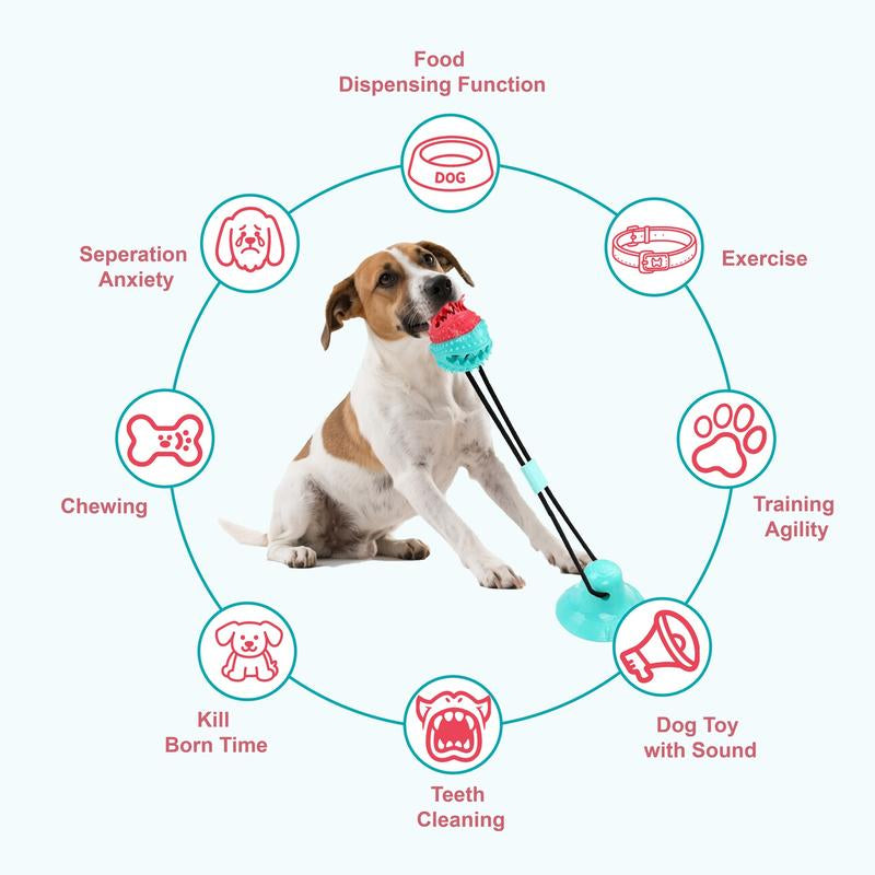 Viral Dog Interactive Toy - Motion-Activated Squeaky Chew Ball with Smart Food Dispensing Design for Anxiety Relief & Endless Fun!