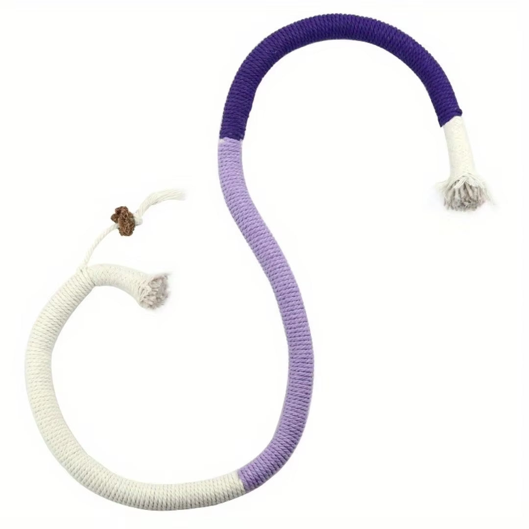 Interactive Cotton Cat Chew Toy with Catnip – Teething & Teeth Cleaning Rope for Indoor Cats