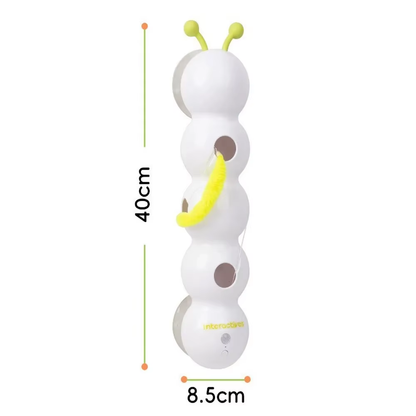 Rechargeable Motion-Activated Caterpillar Cat Toy – Interactive Whack-A-Worm Teaser Post with Automatic Moving Tail for Endless Play 🐛🐾