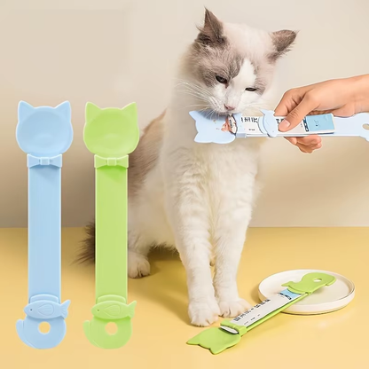 Premium Long-Handle Cat Feeder Spoon Set – 1pc/3pc - Easy Dispense for Wet Food, Meat & Supplements 🐱🍽️