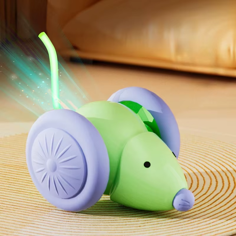Smart Interactive Electric Mouse Toy for Cats – Automatic, Mute Running Teaser with Obstacle Avoidance & Self-Play Mode 🐭⚡