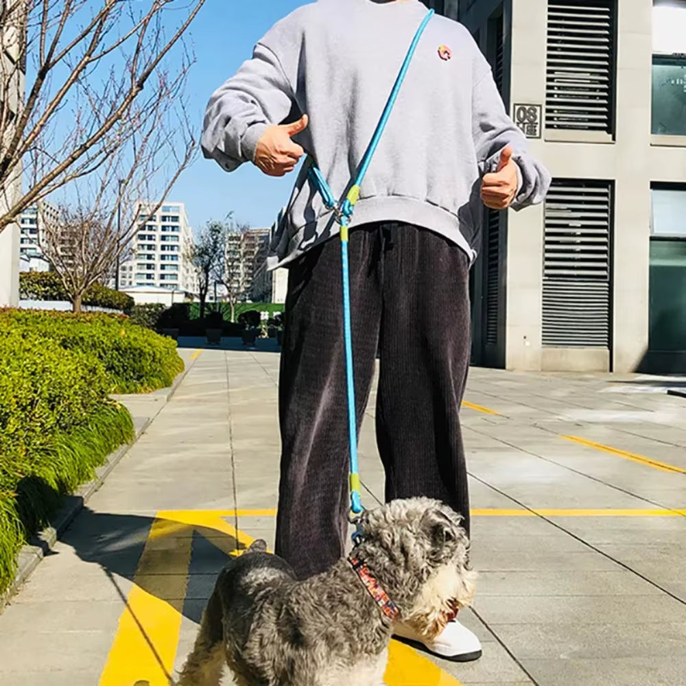 Reflective Nylon Hands-Free Leash for Dogs - Perfect for Running and Walking with Your Furry Friend